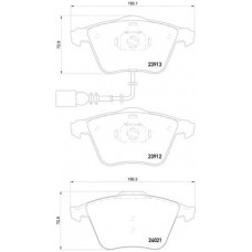 Τακάκια Σετ VW GOLF 2008 - 2013 ( Mk6 ) BREMBO P 85 129X