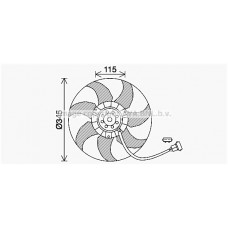 ΒΕΝΤΙΛΑΤΕΡ A/C (ΜΟΤΕΡ+ΦΤΕΡΩΤΗ) (2PIN) (345MM) (ΤΕΤΡΑΓΩΝΗ ΦΙΣΑ) (ΜΕ ΚΑΛΩΔΙΟ) VW TRANSPORTER 1991 - 1996 ( 70X ) ( T4 ) 063606445