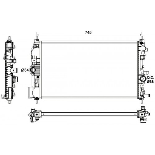 ΨΥΓΕΙΟ 1.7-2.0 ΠΕΤΡΕΛΑΙΟ (68x39,5) (KOYO) OPEL CASCADA 2013 - 612606375