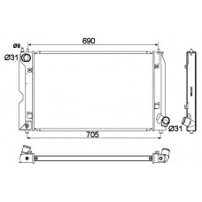 ΨΥΓΕΙΟ ΝΕΡΟΥ 1.4 D4D ΜΗΧΑΝΙΚΟ ΠΕΤΡΕΛΑΙΟ (625x390) (KOYO) TOYOTA COROLLA 2004 - 2007 ( E120 ) 044406325