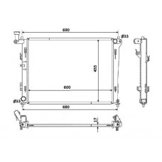 ΨΥΓ1.4-1.6-2.0 16V +/-A/C(60x45.5x14) (KOYO) HYUNDAI i30 2007 - 2012 KOYO 078006305