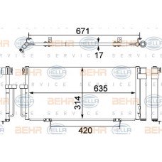 Ψυγείο A/C (Εξωτερικό) SUBARU IMPREZA 2004 - 2006 011906400