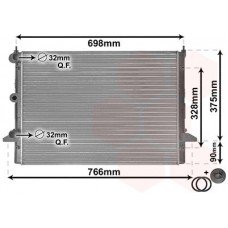 Ψυγείο Νερού FORD GALAXY 2000 - 2005 ( Mk1b )( WGR ) 042106350