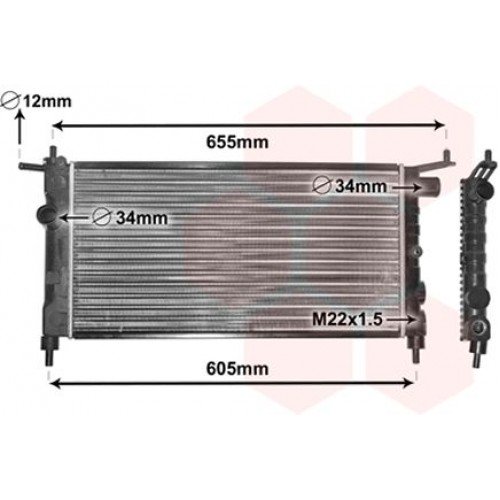 Ψυγείο Νερού OPEL CORSA 1993 - 2000 ( B ) VALEO 048706365 Ψυγείο Νερού OPEL CORSA 1993 - 2000 ( B ) VALEO 048706365