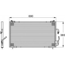 Ψυγείο A/C (Εξωτερικό) PEUGEOT 406 1996 - 1999 ( 8B ) 075606400