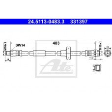 Μαρκούτσια Φρενων MERCEDES C CLASS 1993 - 1995 ( W202 ) ATE 24