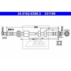 Μαρκούτσια Φρενων FORD MONDEO 2007 - 2011 ( Mk4a ) ATE 24.5162-0390.3
