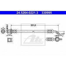 Μαρκούτσια Φρενων TOYOTA COROLLA 2002 - 2004 ( E120 ) ATE 24.5264-0221.3