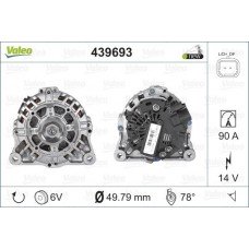 Δυναμό/Εναλλάκτης PEUGEOT 206 2000 - 2008 ( CC ) VALEO 439693