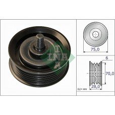 Τροχαλία παρέκκλισης & ενδιάμεσος τροχός HYUNDAI SANTA FE 2007 - 2010 ( CM ) INA 532 0744 10