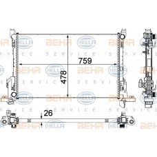 Ψυγείο Νερού OPEL VIVARO 2014 - ( B ) 609006300