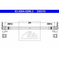 Μαρκούτσια Φρενων BMW 3 Series 1975 - 1982 ( E21 ) ATE 83.6204-0290.3