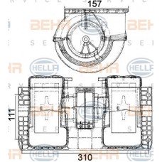 Ανεμιστήρας Καλοριφέρ Εσω HELLA 8