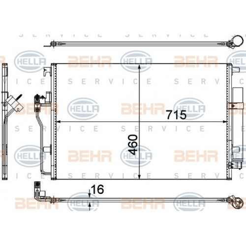 Ψυγείο A/C (Εξωτερικό) MERCEDES SPRINTER 2006 - 2013 ( 906 ) HELLA 8FC 351 307-641