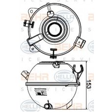 Δοχείο Διαστολής Νερού VW GOLF 2004 - 2008 ( Mk5 ) HELLA 8MA 376 702-434