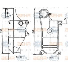 Δοχείο Διαστολής Νερού MERCEDES E CLASS 1985 - 1993 ( W124 ) HELLA 8MA 376 755-151