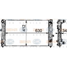 Ψυγείο Νερού VW PASSAT 2000 - 2005 ( 3B3 ) HELLA 8MK 376 716-621