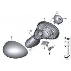 Καθρέπτης Ηλεκτρικός Θερμαινόμενος Βαφόμενος MINI COUNTRYMAN 2017 - ( F60 ) Δεξιά 696007501