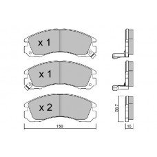 Τακάκια Σετ MITSUBISHI LANCER 1992 - 1995 ( CB ) AISIN BPMI-1902