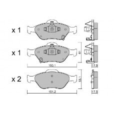 Τακάκια Σετ TOYOTA YARIS 2006 - 2009 ( KL9 ) AISIN BPTO-1002
