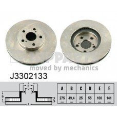 Δισκόπλακες TOYOTA CELICA 2002 - 2005 ( T230 ) NIPPARTS J3302133