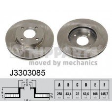 Δισκόπλακες MAZDA 2 2003 - 2005 ( DY ) NIPPARTS J3303085