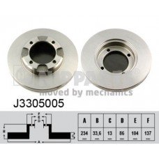 Δισκόπλακες MITSUBISHI LANCER 1992 - 1994 ( C6 ) NIPPARTS J3305005