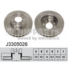 Δισκόπλακες MITSUBISHI LANCER 2004 - 2008 ( CS ) NIPPARTS 0