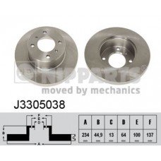Δισκόπλακες MITSUBISHI LANCER 1992 - 1995 ( CB ) NIPPARTS J3305038