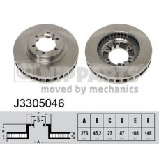 Δισκόπλακες MITSUBISHI L200 1997 - 1999 ( K60T ) ( K70T ) NIPPARTS J3305046