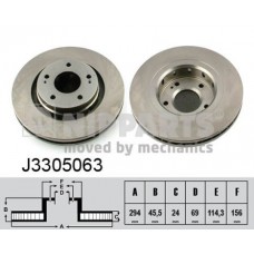 Δισκόπλακες MITSUBISHI LANCER 2008 - ( CX/CY ) NIPPARTS J3305063