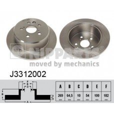 Δισκόπλακες TOYOTA CELICA 1991 - 1994 ( T180 ) NIPPARTS J3312002