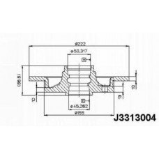 Δισκόπλακες MAZDA 323 1986 - 1989 NIPPARTS J3313004