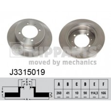 Δισκόπλακες MITSUBISHI CARISMA 1996 - 1999 ( DA ) HERTH+BUSS JAKOPARTS J3315019
