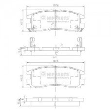 Τακάκια Σετ MITSUBISHI GALANT 1993 - 1996 ( E5 ) NIPPARTS J3615003