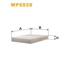 Φίλτρο αέρα εσωτερικού χώρου RENAULT CLIO 2001 - 2005 WIX FILTERS WP6928