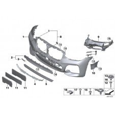 Προφυλακτήρας Βαφόμενος Μ/Χ Parctronic BMW X4 2018 - Εμπρός 164103640