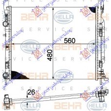 Ψυγείο Νερού RENAULT KANGOO 2009 - 2013 ( KW ) BE BOP BEHR 078406315