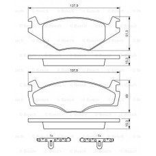 Τακάκια Σετ VW GOLF 1984 - 1992 ( Mk2 ) BOSCH 0 986 468 871