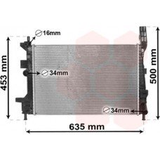 ΨΥΓΕΙΟ ΝΕΡΟΥ 1.5/1.6 TDCi ΜΗΧΑΝΙΚΟ ΠΕΤΡΕΛΑΙΟ (543x362x26) FORD TRANSIT CONNECT TOURNEO 2013 - 2015 317106340