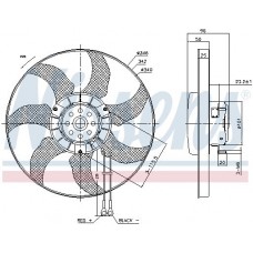 ΒΕΝΤΙΛΑΤΕΡ A/C (ΜΟΤΕΡ+ΦΤΕΡΩΤΗ) (340MM) (2 ΚΑΛΩΔΙΑ) VW TRANSPORTER 1991 - 1996 ( 70X ) ( T4 ) 063606460