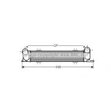 ΨΥΓΕΙΟ INTERCOOLER 2.0 (316D-318D-320D) ΠΕΤΡΕΛΑΙΟ (510x100x84) ΚΟΛΑΡΑ Φ 62/62 BMW 3 Series 2012 - 2014 ( F30/31/34 ) 154206200