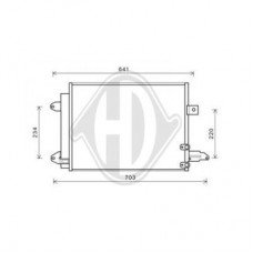 ΨΥΓΕΙΟ A/C 2.5 BENZINH (RS) Μ/Α (546x378x16) AUDI TT 2006 - 2011 ( 8J ) 098806410
