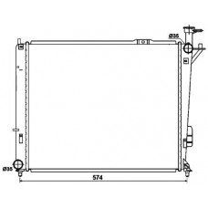 ΨΥΓΕΙΟ ΝΕΡΟΥ 2.0-2.2 CRDi ΠΕΤΡΕΛΑΙΟ ΜΗΧΑΝΙΚΟ (510x480x26) (ΤΥΠΟΥ HALLA) HYUNDAI SANTA FE 2007 - 2010 ( CM ) 369006320