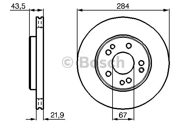 Δισκόπλακες MERCEDES E CLASS 1985 - 1993 ( W124 ) BOSCH 0 986 478 186