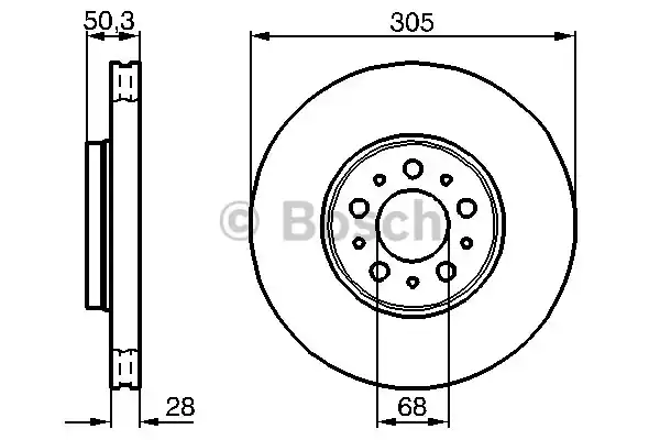 Δισκόπλακες VOLVO S60 2005 - 2009 BOSCH 0 986 478 494 Δισκόπλακες VOLVO S60 2005 - 2009 BOSCH 0 986 478 494