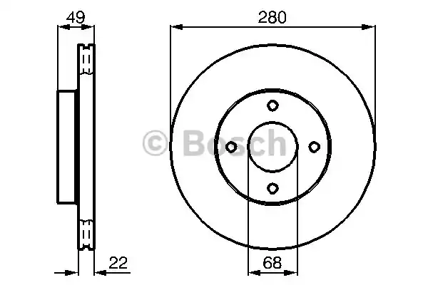 Δισκόπλακες NISSAN ALMERA 2000 - 2002 ( N16 ) BOSCH 0 986 478 728