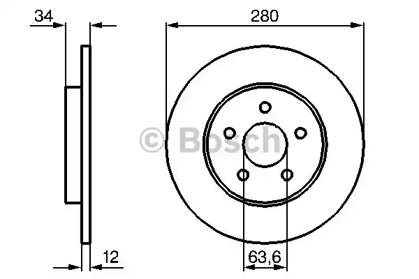 Δισκόπλακες FORD MONDEO 2000 - 2003 ( Mk3a ) BOSCH 0 986 479 068