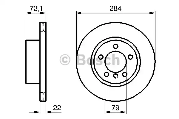 Δισκόπλακες BMW 1 Series 2004 - 2007 BOSCH 0 986 479 213