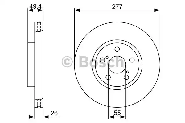 Δισκόπλακες TOYOTA AVENSIS 2003 - 2006 ( T250 ) BOSCH 0 986 479 340 Δισκόπλακες TOYOTA AVENSIS 2003 - 2006 ( T250 ) BOSCH 0 986 479 340